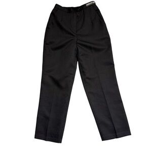 NWT Vintage Napa Studio Black Wool Crepe Trousers – Size 10 Petite, Washable